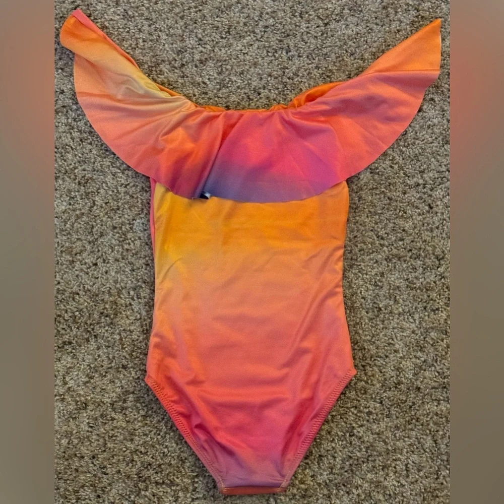 NWT and in Plastic Stella Girl 4 yrs One-Piece UPF 50+ Neon Ombré Swimsuit
